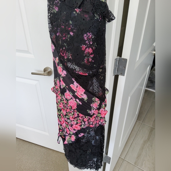 🍋For Love and Lemons Rosalyn Black Floral Maxi Dress - Picture 11 of 16